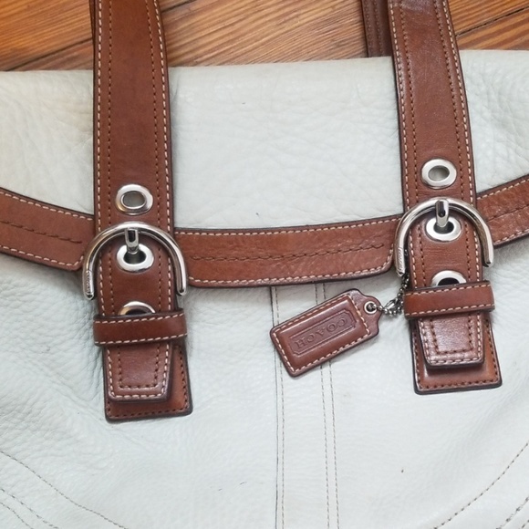 Vintage pebbled leather coach bag - Picture 2 of 8